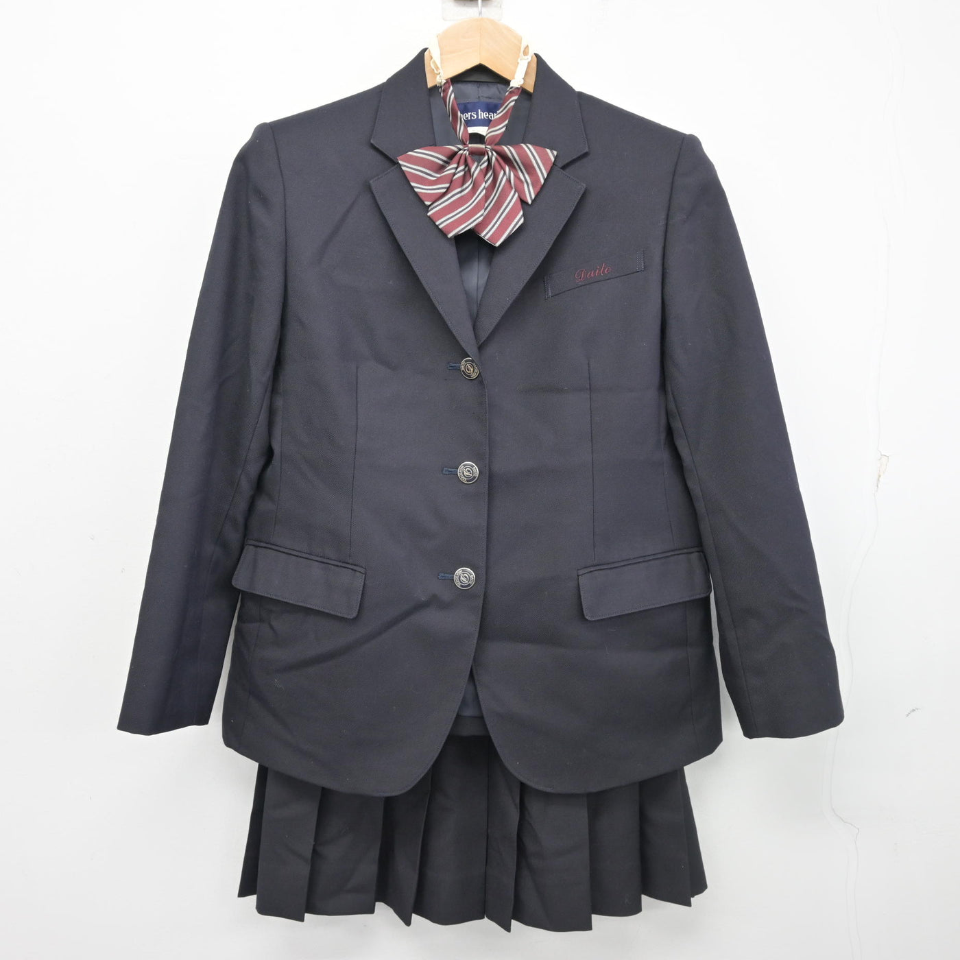 【中古】岩手県 大東高等学校 女子制服 3点 (ブレザー・スカート) sf102244