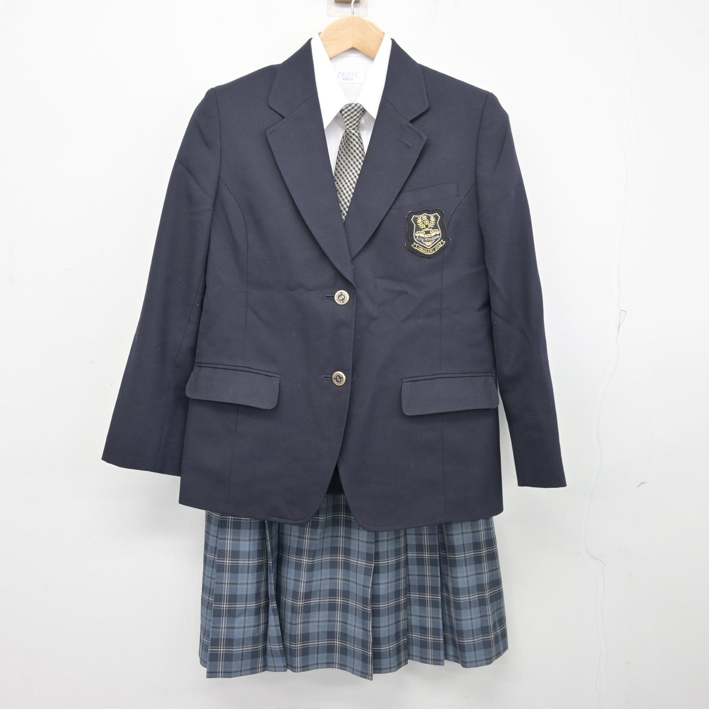【中古】北海道 北広島市立大曲中学校 女子制服 4点 (ブレザー・シャツ・スカート) sf102245