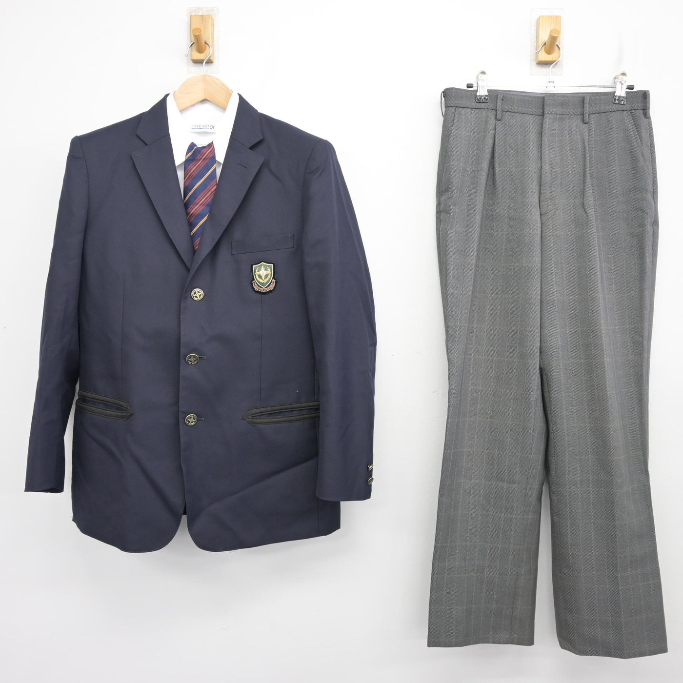 【中古】北海道 札幌日本大学高等学校/旧制服 男子制服 5点 (ブレザー・シャツ・ズボン) sf102247