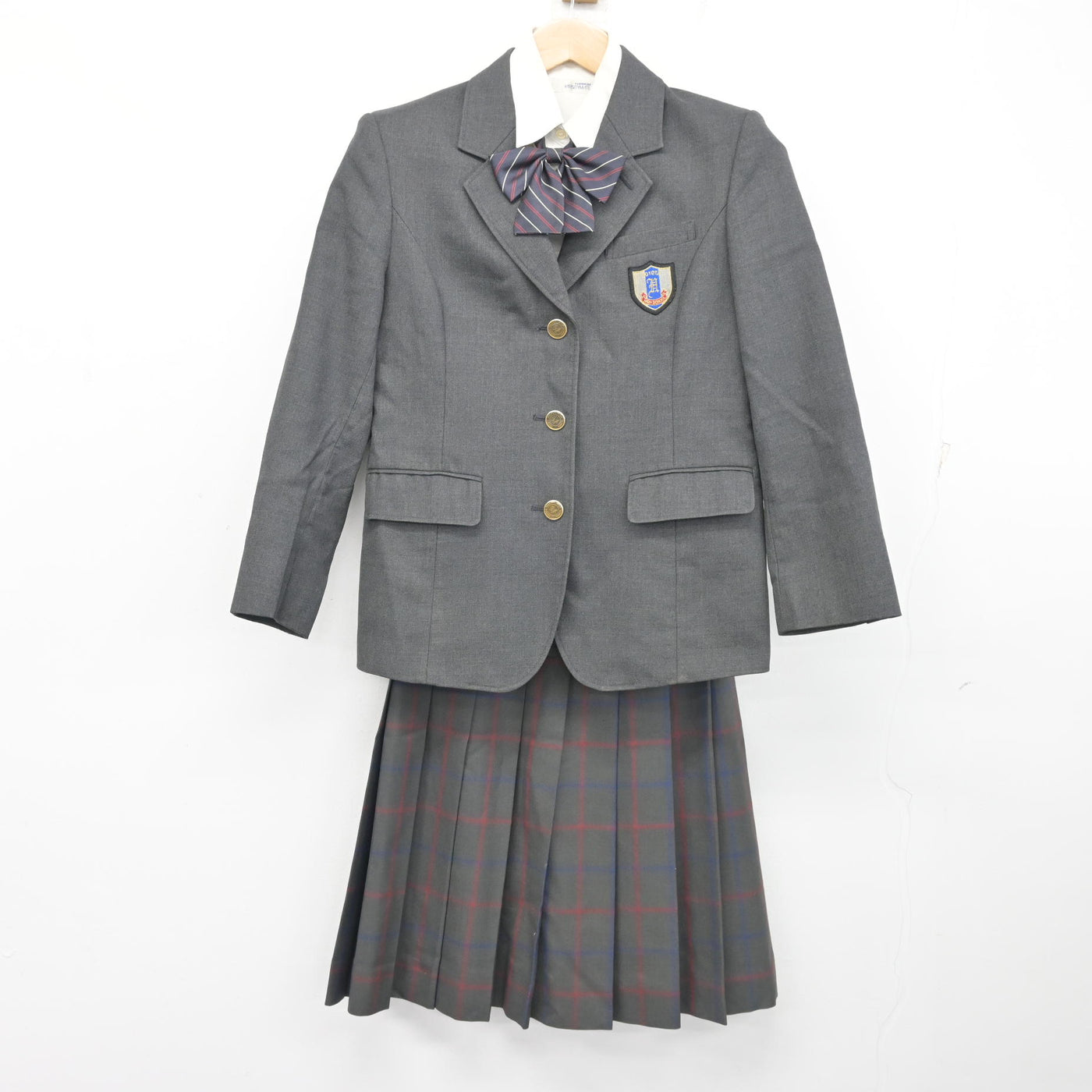 【中古】愛知県 豊田東高等学校 女子制服 4点 (ブレザー・シャツ・スカート) sf102266