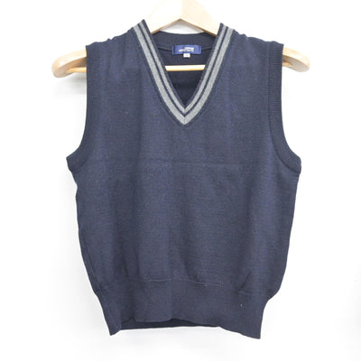 【中古】愛知県 豊田東高等学校 女子制服 2点 (ニットベスト・スカート) sf102268