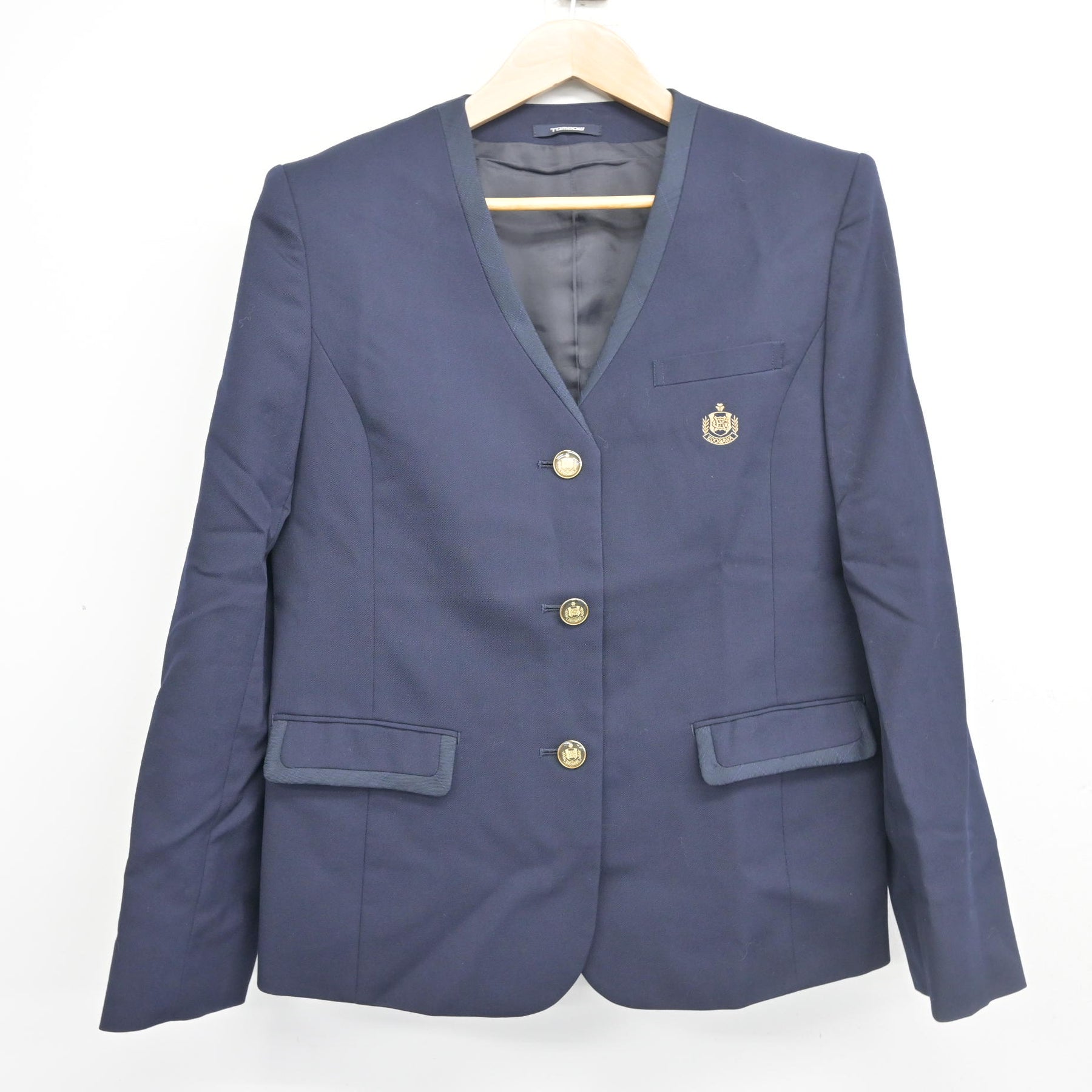 中古】東京都 江戸川女子高等学校 女子制服 3点 (ブレザー・スカート 
