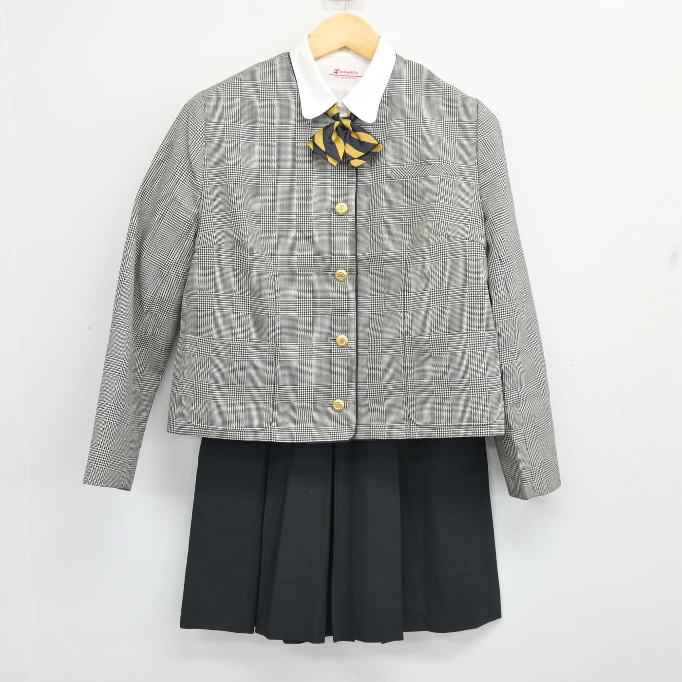 【中古】岩手県 大槌高等学校 女子制服 4点 (ブレザー・シャツ・スカート) sf102314