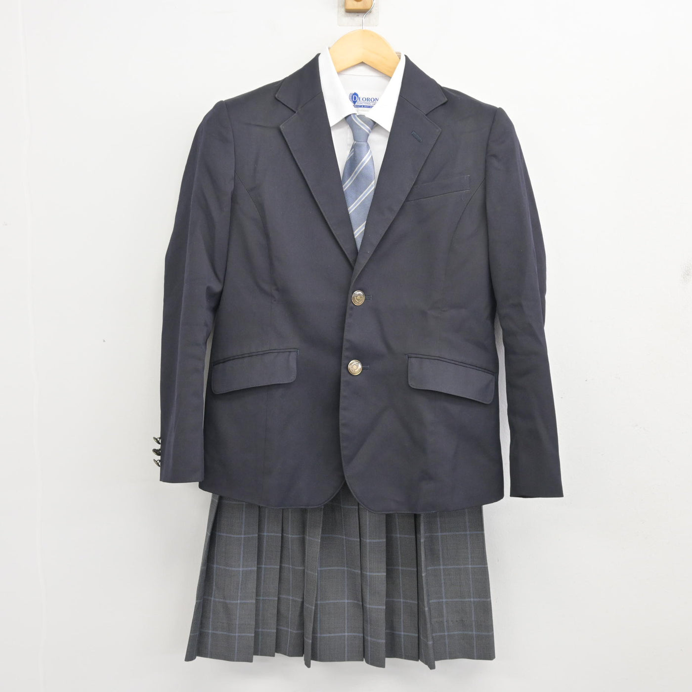 【中古】静岡県 掛川東高等学校 女子制服 4点 (ブレザー・シャツ・スカート) sf102325