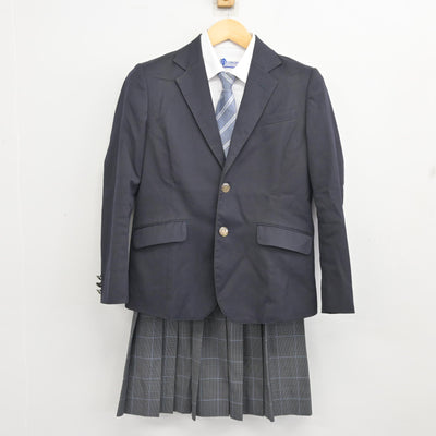 【中古】静岡県 掛川東高等学校 女子制服 4点 (ブレザー・シャツ・スカート) sf102325