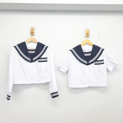 【中古】静岡県 周南中学校 女子制服 2点 (セーラー服・セーラー服) sf102326