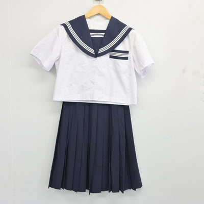 【中古】静岡県 周南中学校 女子制服 2点 (セーラー服・スカート) sf102327