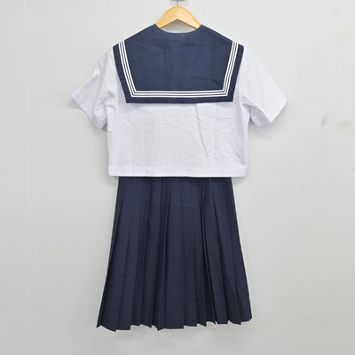 【中古】静岡県 周南中学校 女子制服 2点 (セーラー服・スカート) sf102327