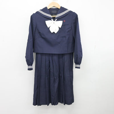 【中古】福岡県 筑紫女学園高等学校 女子制服 3点 (セーラー服・ジャンパースカート) sf102333