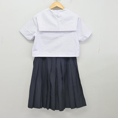【中古】福岡県 筑紫女学園高等学校 女子制服 3点 (セーラー服・スカート) sf102334