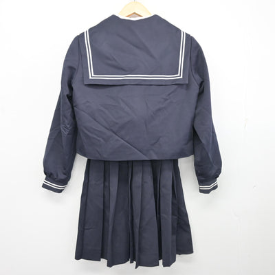 【中古】福井県 開成中学校 女子制服 4点 (セーラー服・シャツ・スカート) sf102352