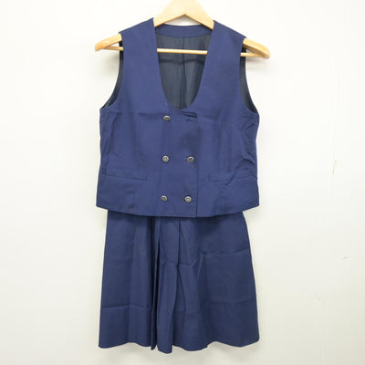 【中古】埼玉県 狭山経済高等学校 女子制服 2点 (ベスト・スカート) sf102355