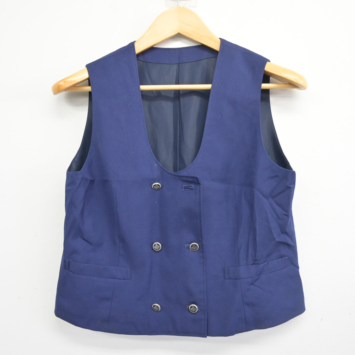 【中古】埼玉県 狭山経済高等学校 女子制服 2点 (ベスト・スカート) sf102355