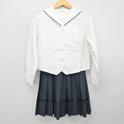 【中古】岐阜県 加納高等学校 女子制服 3点 (セーラー服・スカート) sf102366