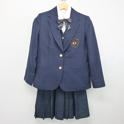 【中古】岐阜県 各務原西高等学校 女子制服 5点 (ブレザー・ベスト・シャツ・スカート) sf102367