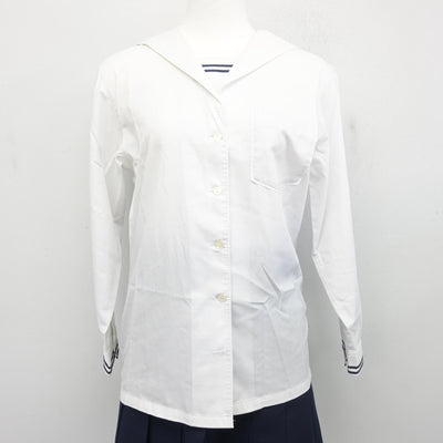 【中古】岡山県 就実高等学校 女子制服 4点 (ブレザー・ベスト・セーラー服・スカート) sf102379