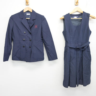 【中古】神奈川県 中島中学校 女子制服 2点 (ブレザー・ジャンパースカート) sf102381