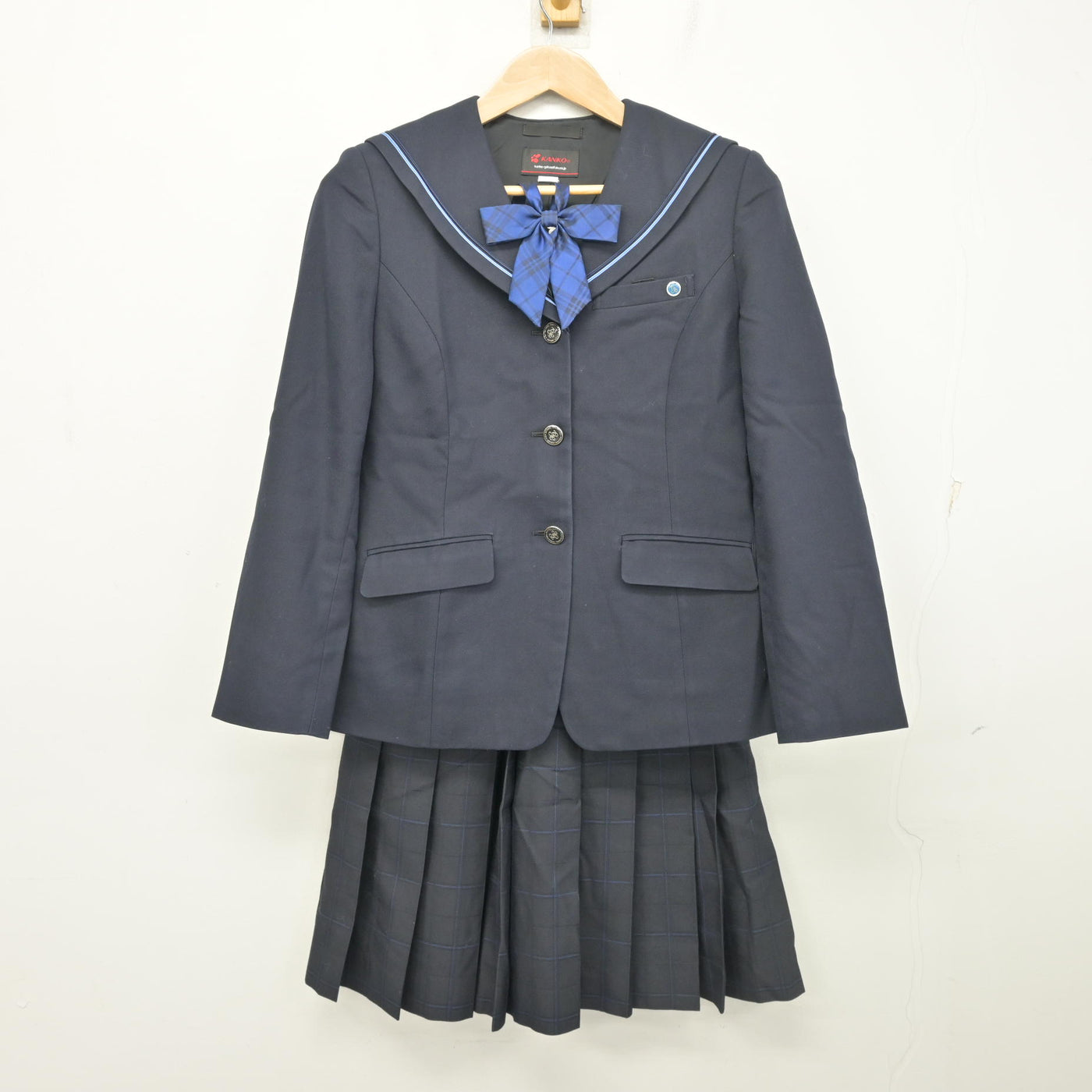 【中古】北海道 苫小牧東中学校 女子制服 4点 (セーラー服・スカート) sf102385