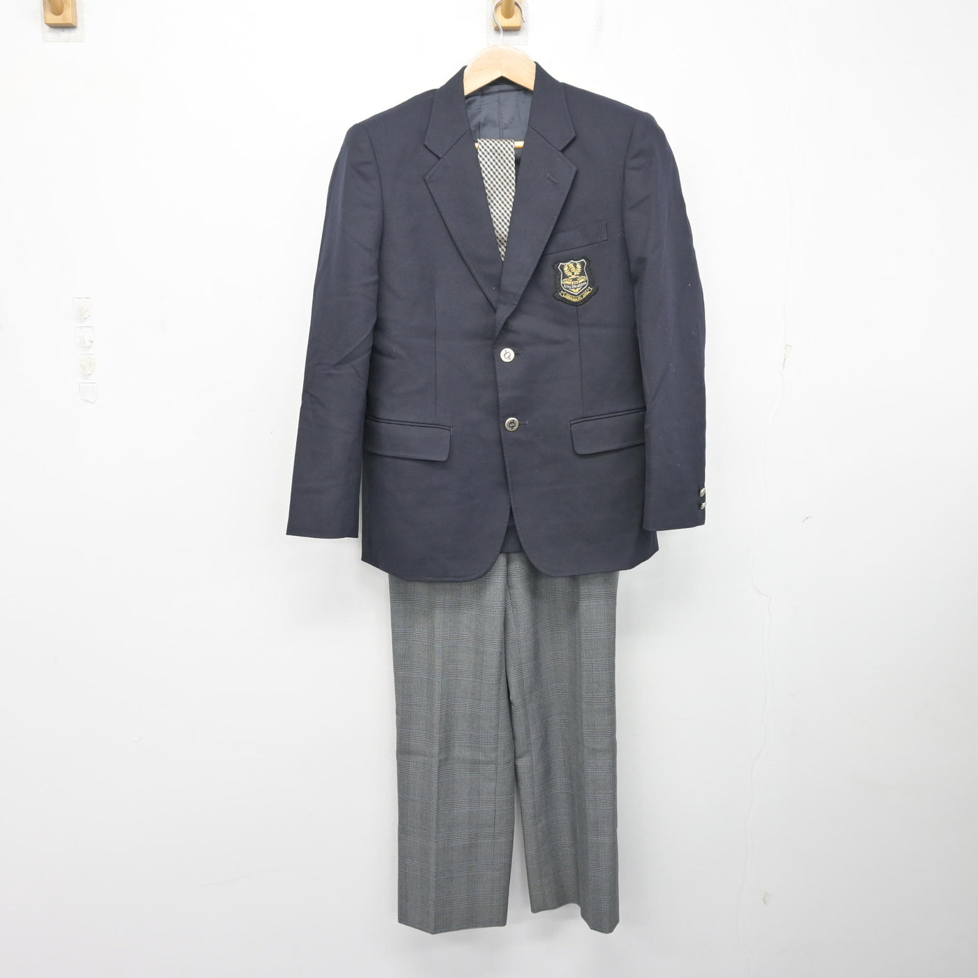 【中古】北海道 大曲中学校 男子制服 3点 (ブレザー・ズボン) sf102414