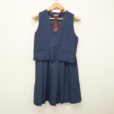 【中古】埼玉県 住吉中学校 女子制服 4点 (ブレザー・ベスト・スカート) sf102455