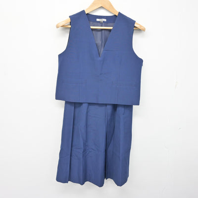 【中古】埼玉県 住吉中学校 女子制服 2点 (ベスト・スカート) sf102456