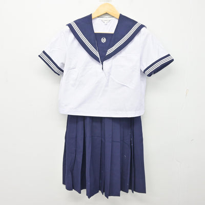 【中古】佐賀県 鬼塚中学校 女子制服 2点 (セーラー服・スカート) sf102461