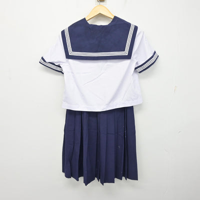 【中古】佐賀県 鬼塚中学校 女子制服 2点 (セーラー服・スカート) sf102461