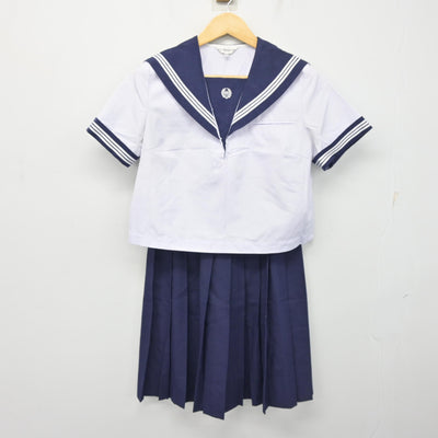 【中古】佐賀県 鬼塚中学校 女子制服 2点 (セーラー服・スカート) sf102462