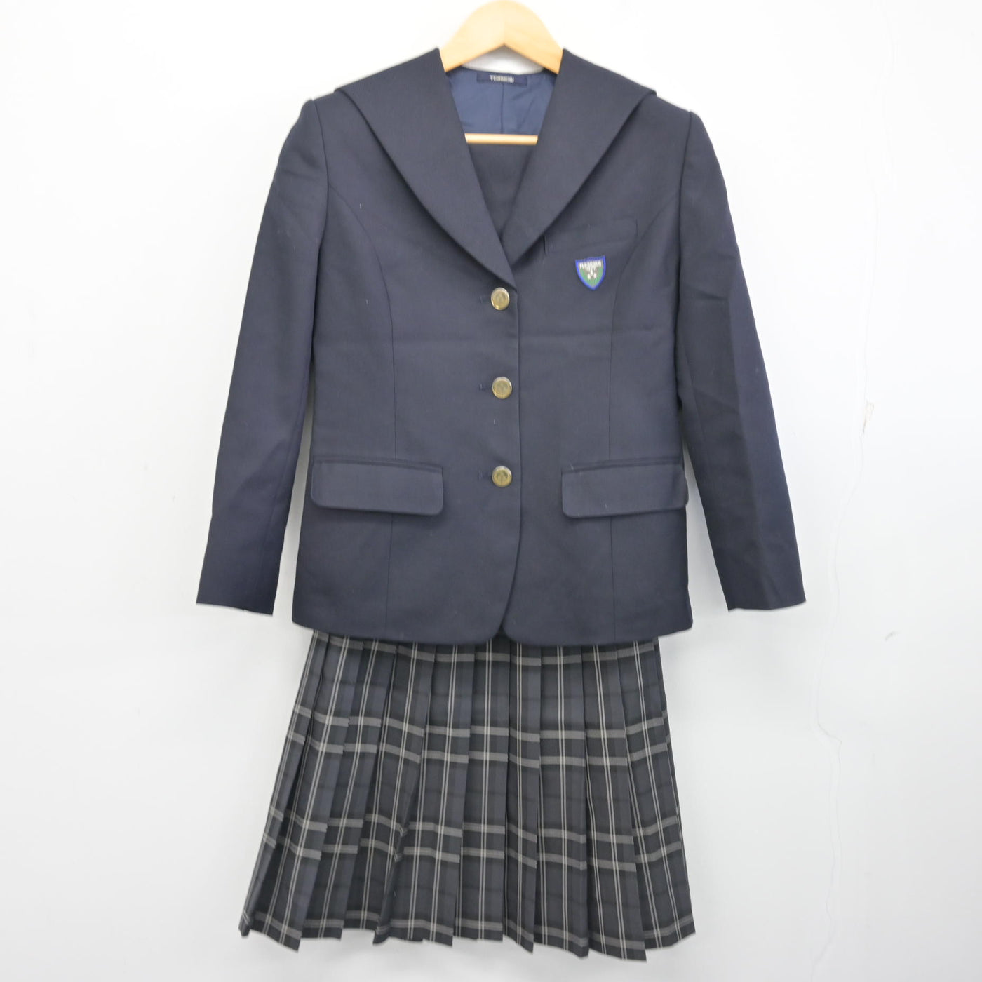 【中古】北海道 北海道深川西高等学校 女子制服 2点 (ブレザー・スカート) sf102478
