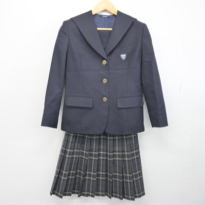 【中古】北海道 北海道深川西高等学校 女子制服 2点 (ブレザー・スカート) sf102478