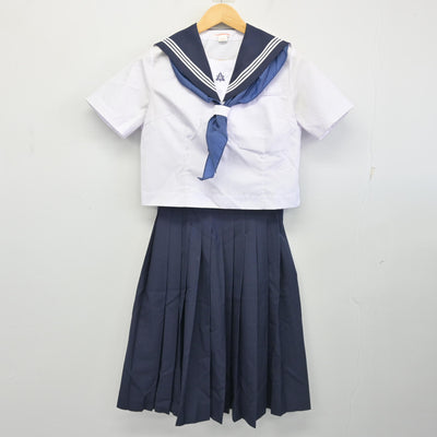 【中古】千葉県 船橋中学校 女子制服 3点 (セーラー服・スカート) sf102494