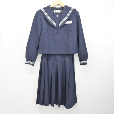 【中古】山口県 長府中学校 女子制服 2点 (セーラー服・スカート) sf102499
