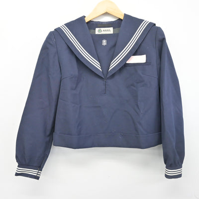 【中古】山口県 長府中学校 女子制服 2点 (セーラー服・スカート) sf102499