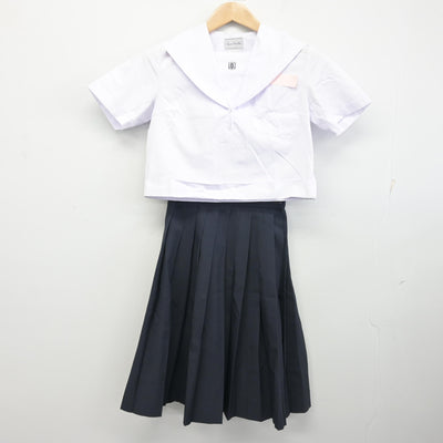 【中古】山口県 長府中学校 女子制服 3点 (セーラー服・スカート) sf102500
