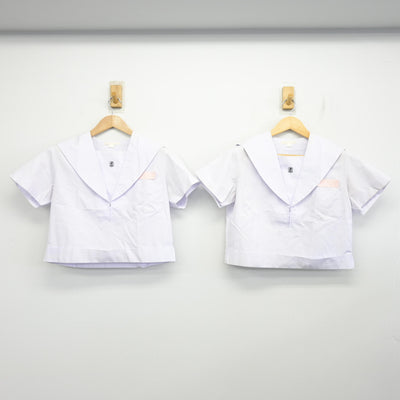 【中古】山口県 長府中学校 女子制服 3点 (セーラー服・スカート) sf102501
