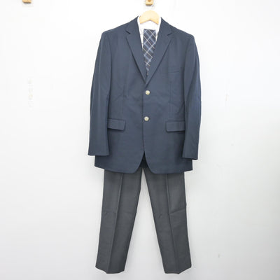 【中古】東京都 文教大学付属高等学校 男子制服 4点 (ブレザー・シャツ・ズボン) sf102511