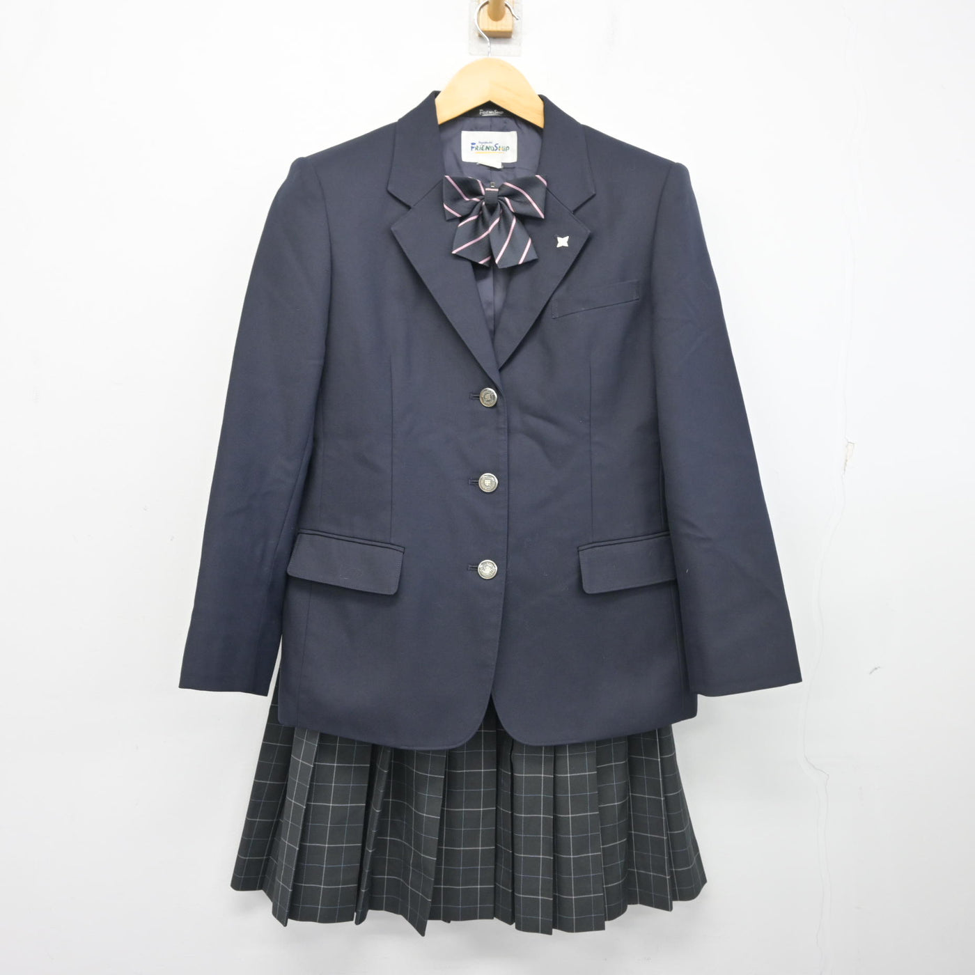【中古】東京都 緑野中学校 女子制服 4点 (ブレザー・スカート) sf102524