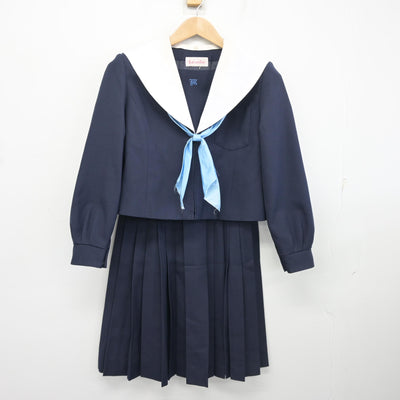 【中古】愛知県 牧の池中学校 女子制服 3点 (セーラー服・スカート) sf102530