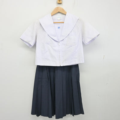 【中古】愛知県 牧の池中学校 女子制服 2点 (セーラー服・スカート) sf102531