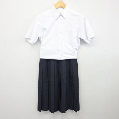【中古】福岡県 福岡市立城南中学校 女子制服 2点 (シャツ・スカート) sf102533