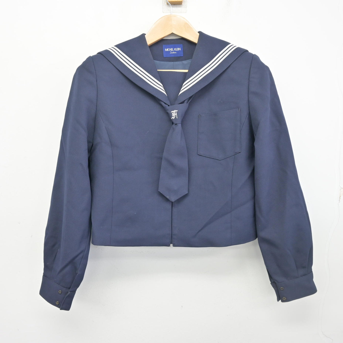 【中古】青森県 古川中学校 女子制服 3点 (セーラー服・ジャンパースカート) sf102535
