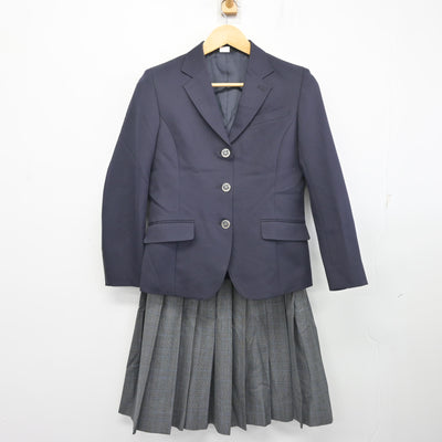 【中古】福岡県 北九州市内中学校標準服 女子制服 2点 (ブレザー・スカート) sf102538