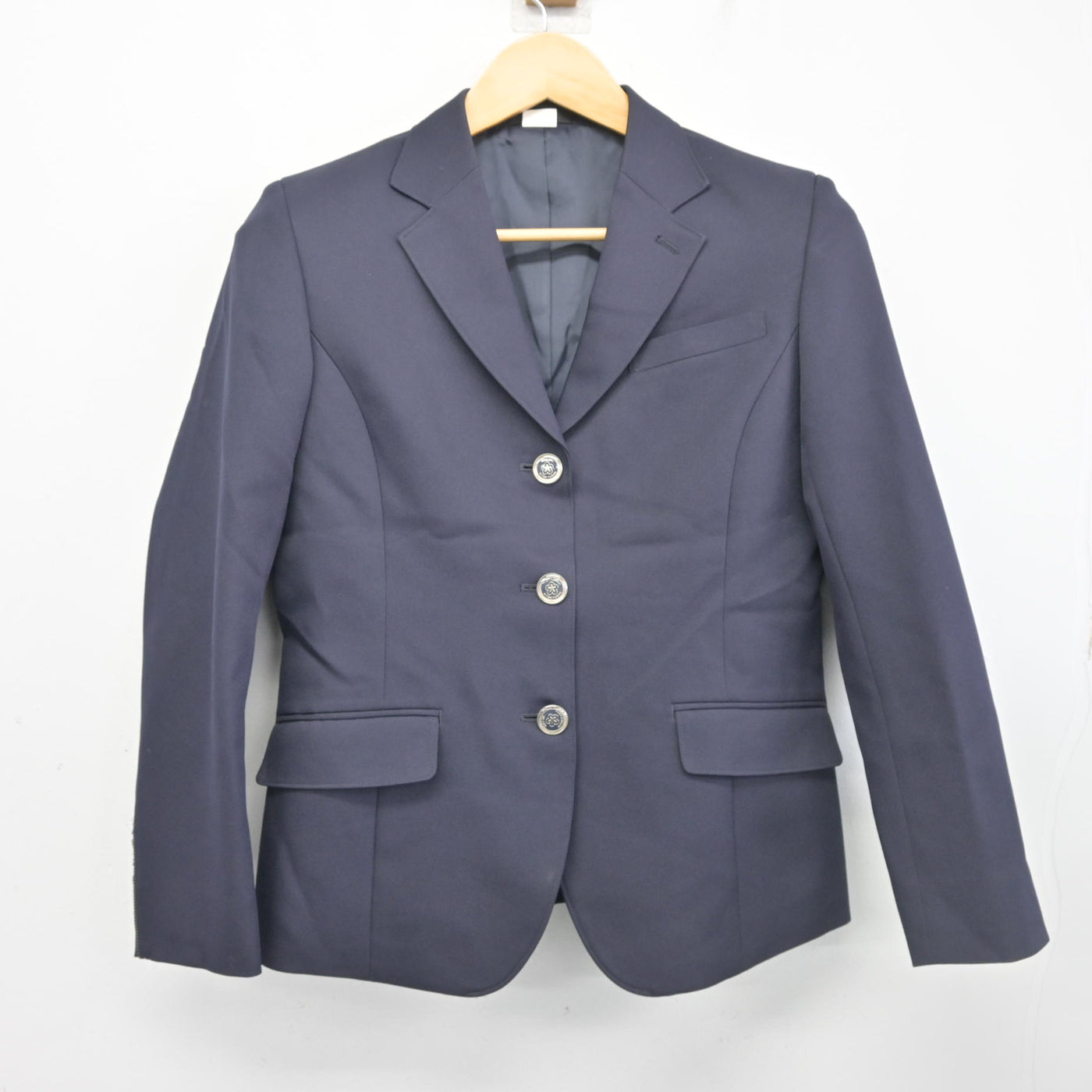 【中古】福岡県 北九州市内中学校標準服 女子制服 2点 (ブレザー・スカート) sf102538