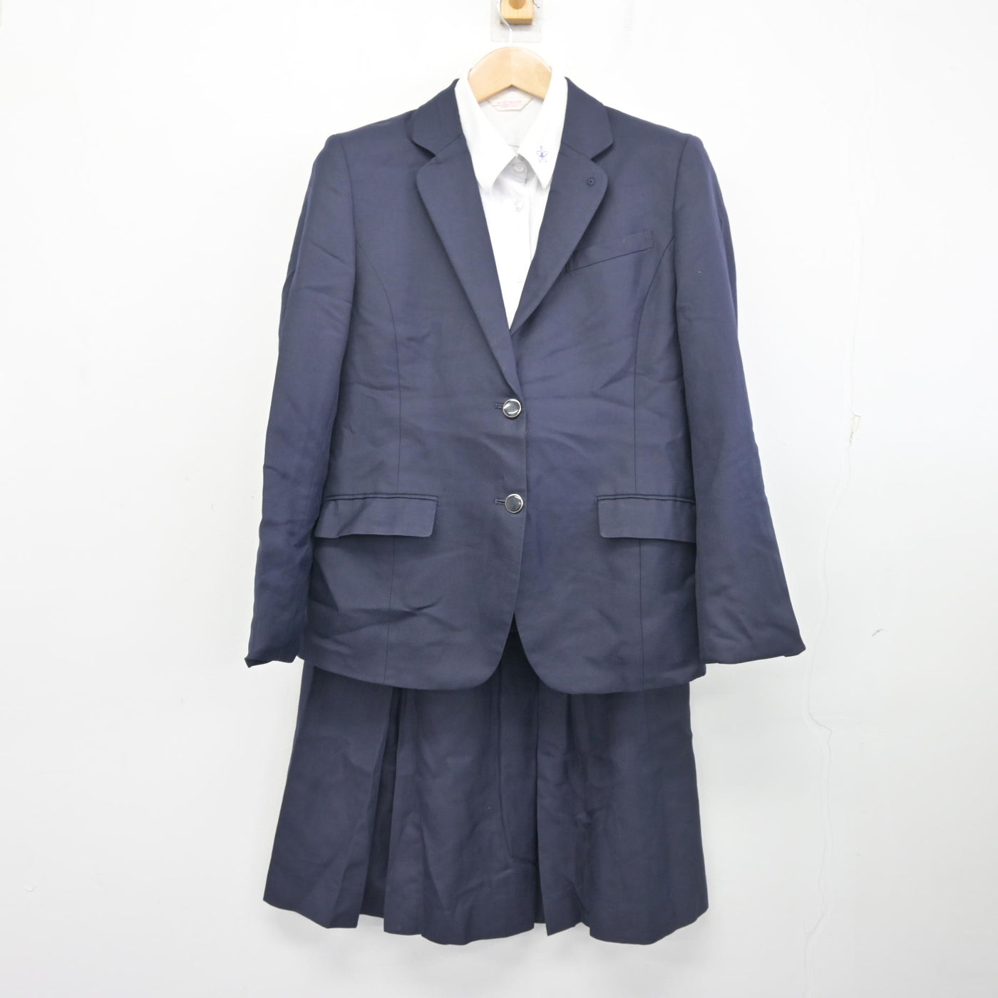 【中古】福岡県 北九州市立高等学校/旧制服 女子制服 3点 (ブレザー・シャツ・スカート) sf102541