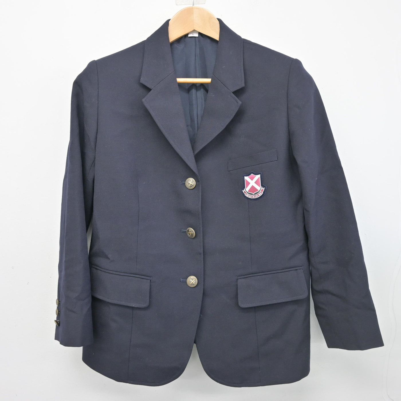 中古】大阪府 桃山学院高等学校 女子制服 2点 (ブレザー・スカート 