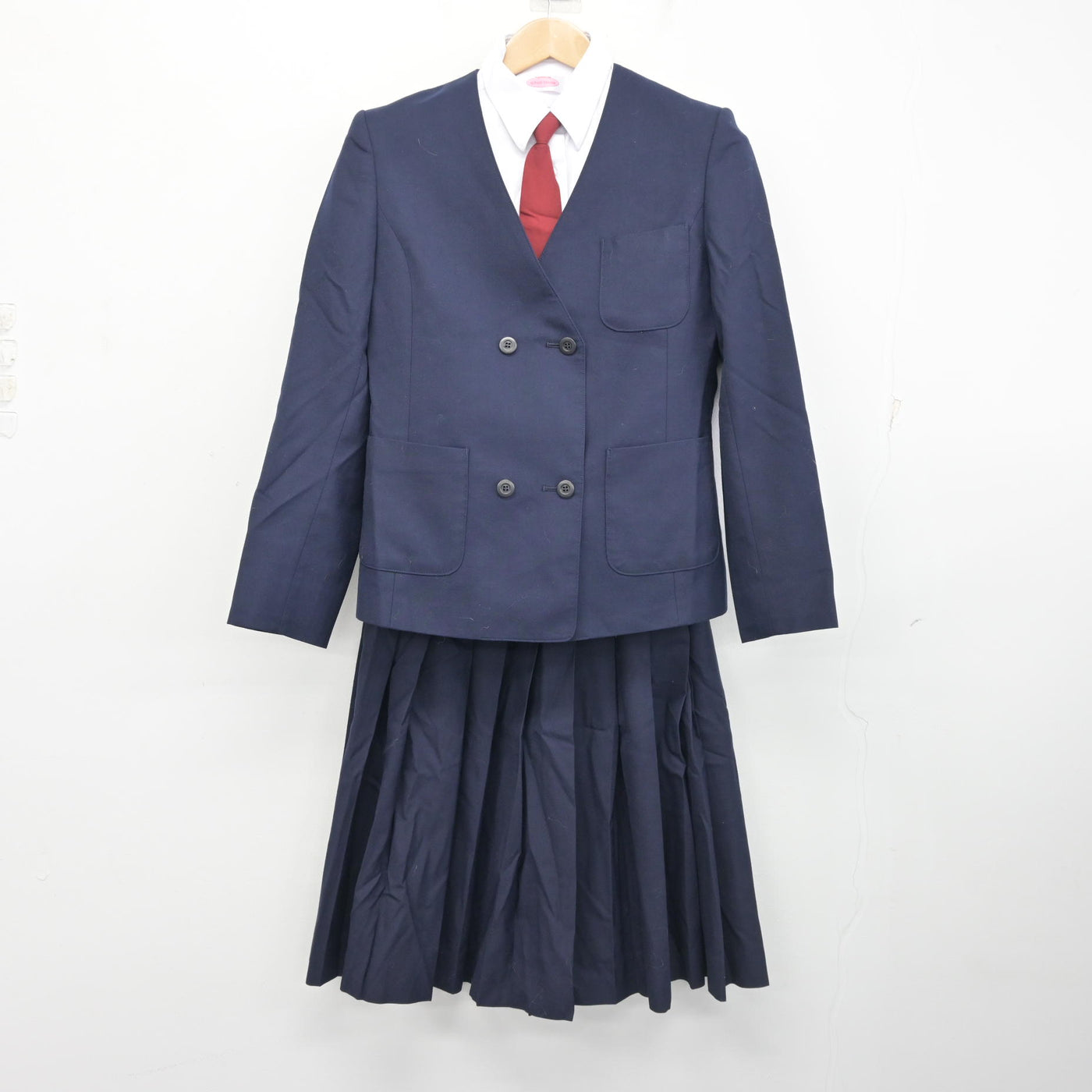 【中古】新潟県 小新中学校 女子制服 5点 (ブレザー・シャツ・スカート) sf102590