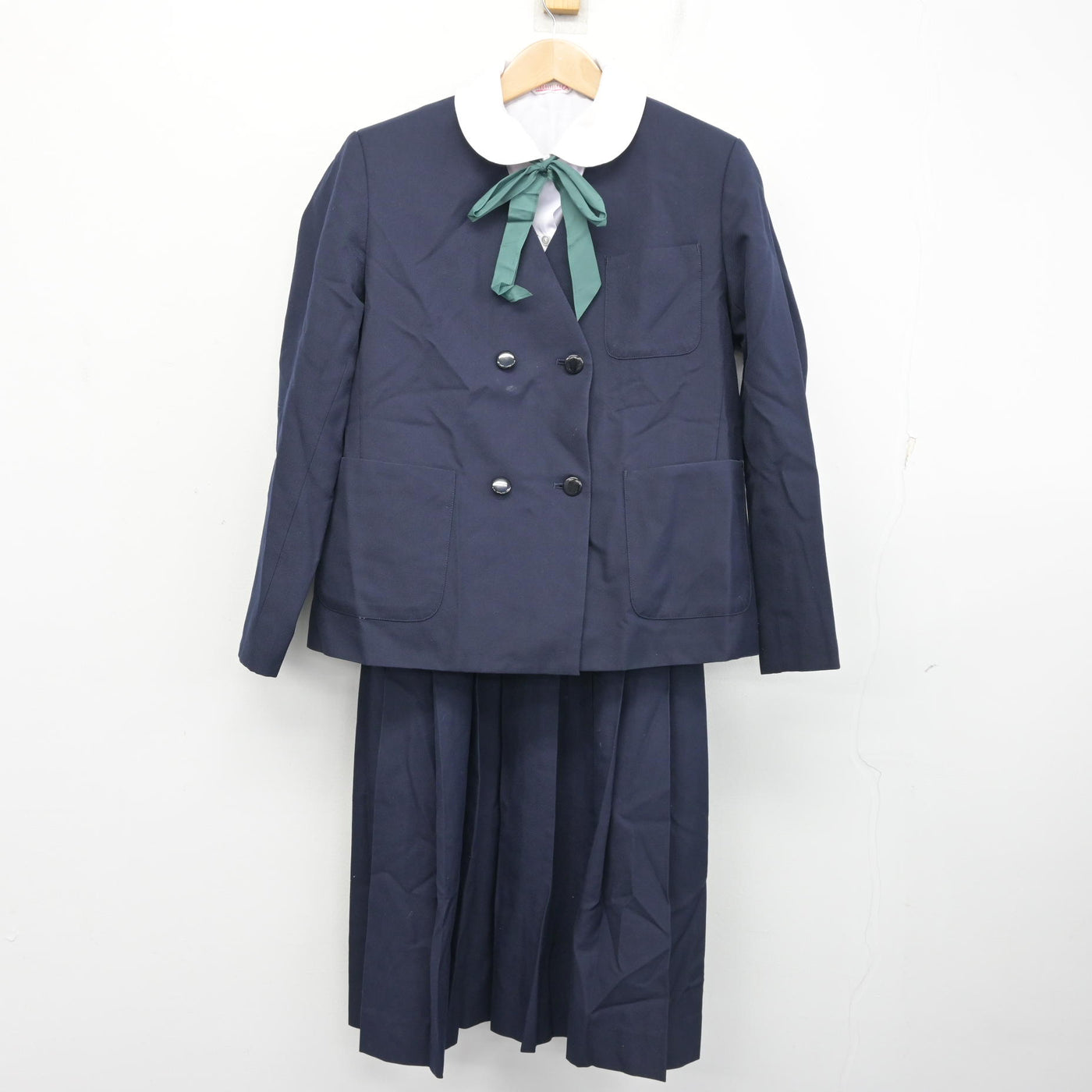 【中古】千葉県 習志野市立第六中学校 女子制服 4点 (ブレザー・シャツ・ジャンパースカート) sf102592