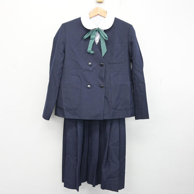 【中古】千葉県 習志野市立第六中学校 女子制服 4点 (ブレザー・シャツ・ジャンパースカート) sf102592