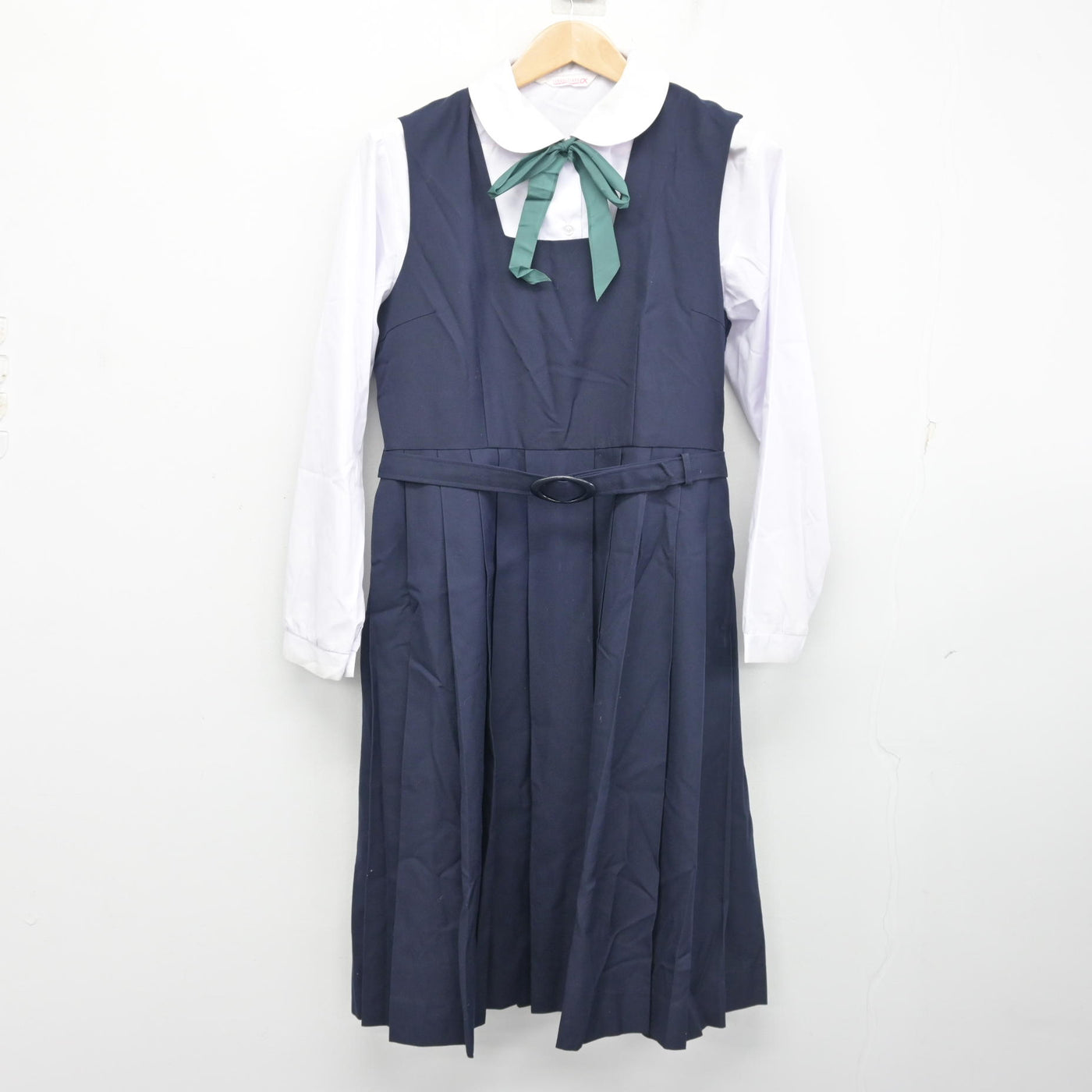 【中古】千葉県 習志野市立第六中学校 女子制服 4点 (ブレザー・シャツ・ジャンパースカート) sf102592