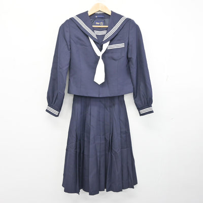 【中古】静岡県 北浜中学校 女子制服 3点 (セーラー服・スカート) sf102600